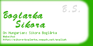 boglarka sikora business card